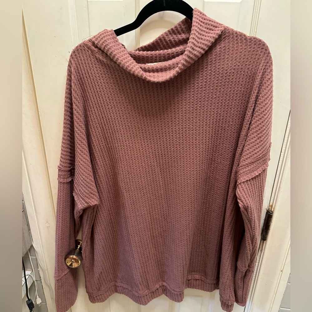 Mauve cowl neck sweater
